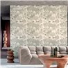 Casamance|Wallcovering Japanese embroidery landscape sisal beige gold|Wall Coverings