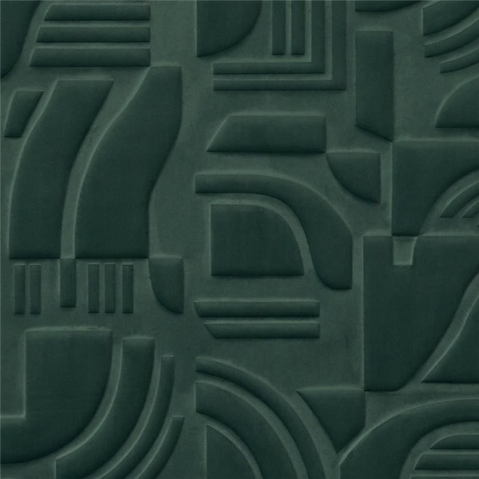 Casamance|Revestimiento pared formas geométricas terciopelo verde imperial|Revestimientos de Pared