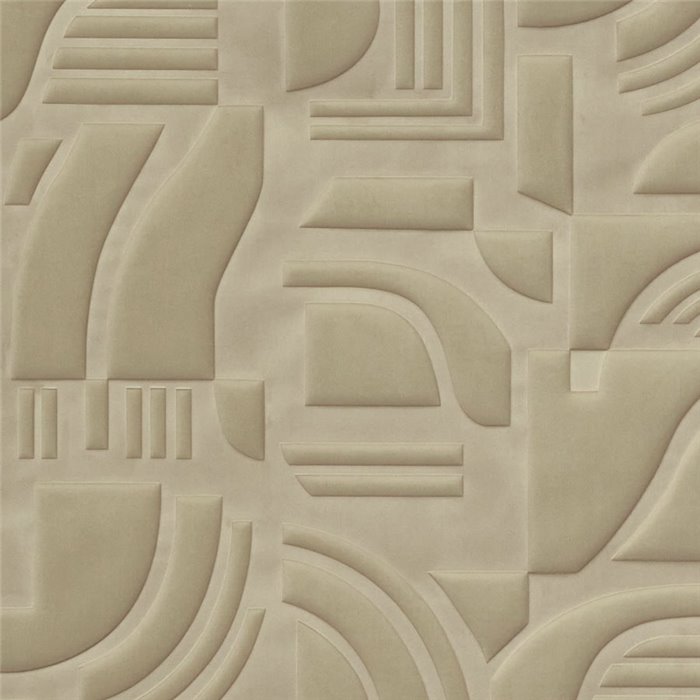 Revestimiento pared diseño Art Déco 3D terciopelo beige marrón - Casamance Arcane 71490232