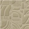 Revestimiento pared diseño Art Déco 3D terciopelo beige marrón - Casamance Arcane 71490232