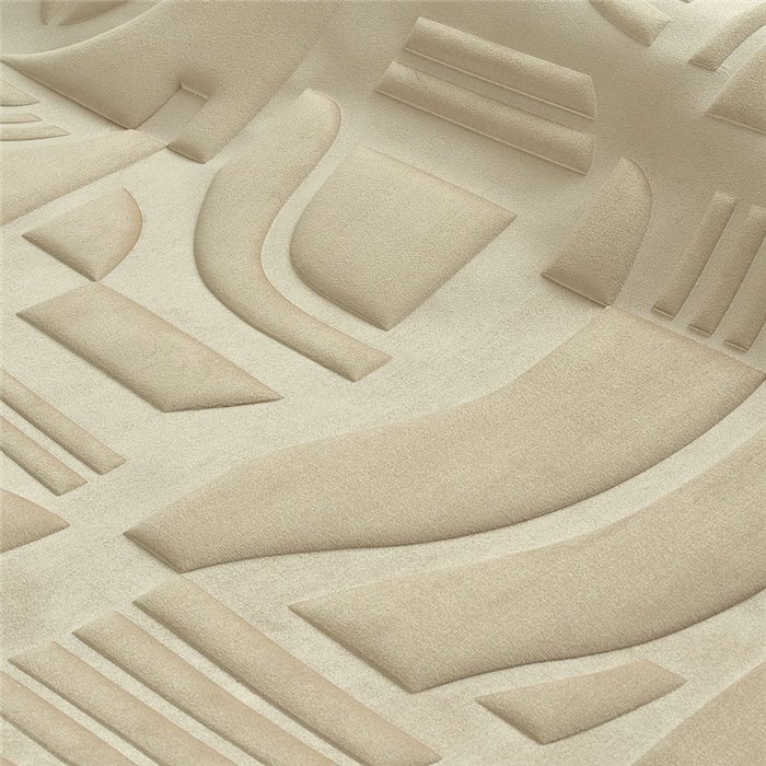 Casamance|Revêtements Muraux design Art Déco 3D velours beige marron|Revêtements Muraux