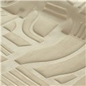 Casamance|Wallcovering Art Deco 3D velvet beige brown|Wall Coverings
