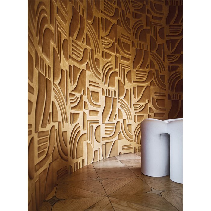 Casamance|Revestimiento pared geométrico acústico tridimensional ámbar|Revestimientos de Pared