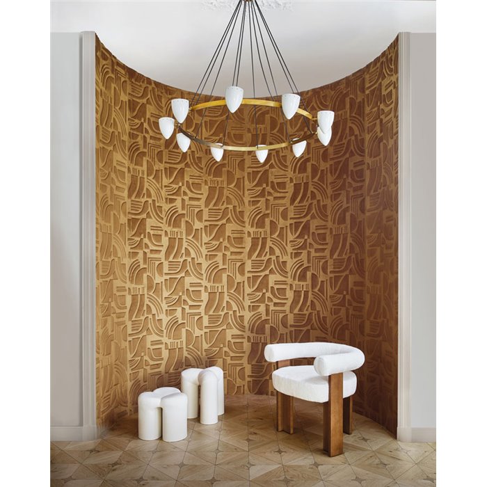 Casamance|Revestimiento pared geométrico acústico tridimensional ámbar|Revestimientos de Pared