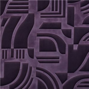 Elitis|Art-Déco-Tapete in Braun und Grün, inspiriert von Intarsien|Hochwertige
