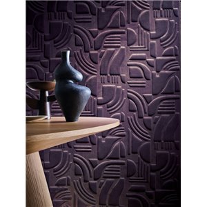 Elitis|Art-Déco-Tapete in Braun und Grün, inspiriert von Intarsien|Hochwertige 2