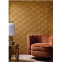 Casamance|Wallcovering acoustic Art Deco palm 3D mustard|Wall Coverings