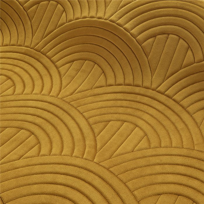 Casamance|Wallcovering acoustic Art Deco palm 3D mustard|Wall Coverings