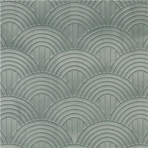 Casamance|Revêtements Muraux acoustique velours palmettes 3D anthracite|Revêtements Muraux