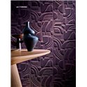 Revestimiento pared diseño Art Déco 3D terciopelo beige marrón - Casamance Arcane 71490232