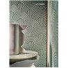 Casamance|Revêtements Muraux acoustique velours palmettes 3D anthracite|Revêtements Muraux