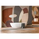 Affreschi & Affreschi|Wall mural custom abstract art organic golden shapes|Wallmurals