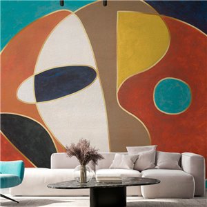 Affreschi & Affreschi|Wandbild personalisiert minimalistisch graue und beige Töne|Wandbild