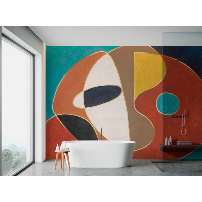 Affreschi & Affreschi|Wandbild personalisiert geometrisches Design warme und kühle Töne|Wandbild