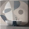 Affreschi & Affreschi|Wandbild personalisiert abstrakt graue beige und blaue Töne|Wandbild