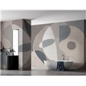 Affreschi & Affreschi|Wall mural custom abstract grey beige and blue tones|Wallmurals