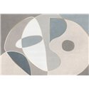 Affreschi & Affreschi|Wall mural custom abstract grey beige and blue tones|Wallmurals