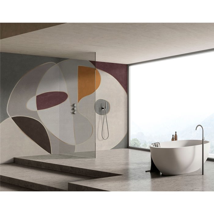 Affreschi & Affreschi|Papier peint panoramique personnalisé contemporain formes courbes abstraites|Panoramiques