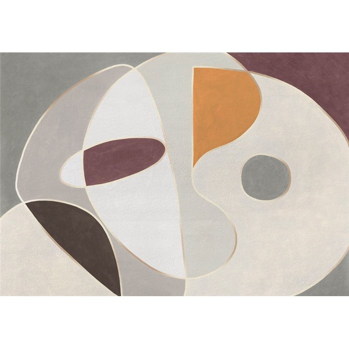 Affreschi & Affreschi|Papier peint panoramique personnalisé contemporain formes courbes abstraites|Panoramiques