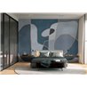 Affreschi & Affreschi|Wall mural custom geometric composition blue and grey|Wallmurals