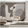 Affreschi & Affreschi|Mural pared personalizado minimalista tonos grises y beige|Murales de Pared