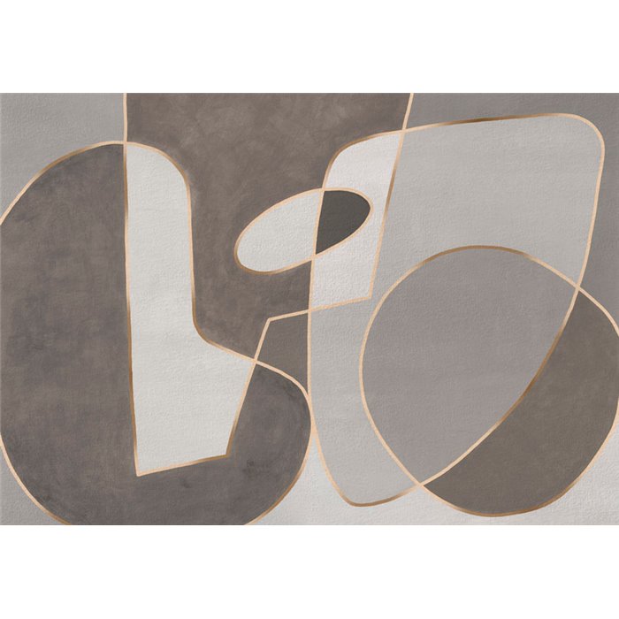 Affreschi & Affreschi|Papier peint panoramique personnalisé minimaliste tons gris et beige|Panoramiques