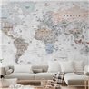Affreschi & Affreschi|Mural personalizado mapamundi vintage|Murales de Pared