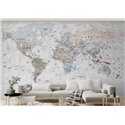 Affreschi & Affreschi|Mural personalizado mapamundi vintage|Murales de Pared