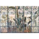 Affreschi & Affreschi|Wandbild personalisiert Fenster mit Blick auf tropische Landschaft|Wandbild