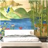 Affreschi & Affreschi|Wandbild personalisiert orientalische Kraniche im Flug|Wandbild