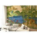 Affreschi & Affreschi|Wandbild personalisiert orientalische Kraniche im Flug|Wandbild