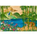 Affreschi & Affreschi|Wall mural custom oriental cranes in flight|Wallmurals
