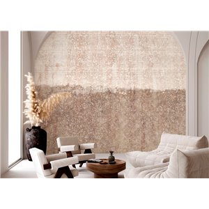 Casamance|Mural pared paisaje montañoso arte asiático marrón beige|Murales de Pared 2