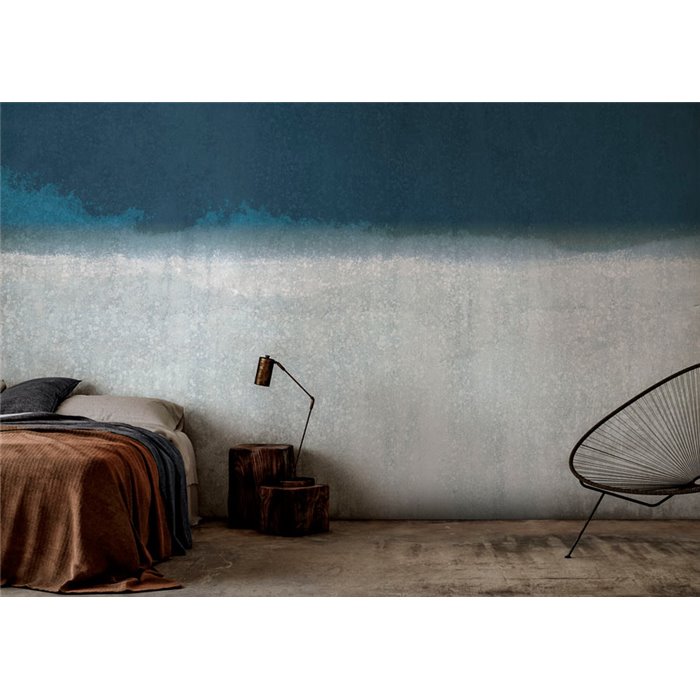 Affreschi & Affreschi|Mural personalizado artístico contemporáneo azul y blanco|Murales de Pared