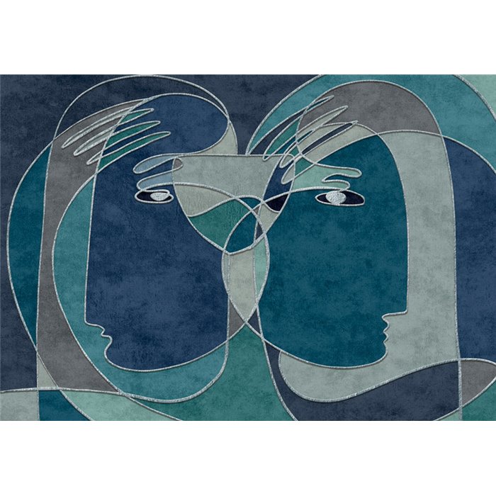 Mural personalizado cubista con rostros humanos - Affreschi Innerline IL103