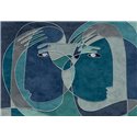 Affreschi & Affreschi|Wandbild personalisiert kubistisch mit menschlichen Gesichtern|Wandbild
