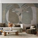 Affreschi & Affreschi|Wall mural custom cubist contemporary faces|Wallmurals