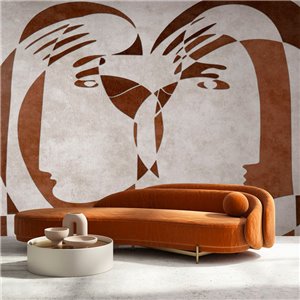 Affreschi & Affreschi|Wandbild personalisiert minimalistisch menschliche Gesichter|Wandbild
