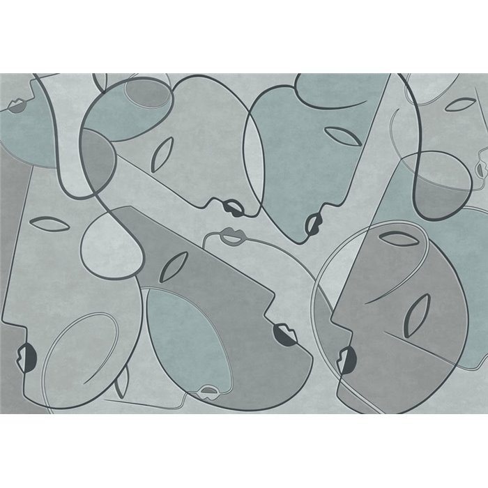 Affreschi & Affreschi|Wandbild personalisiert figurative kubistische Gesichter|Wandbild
