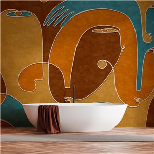 Affreschi & Affreschi|Wall mural custom minimalist human faces|Wallmurals