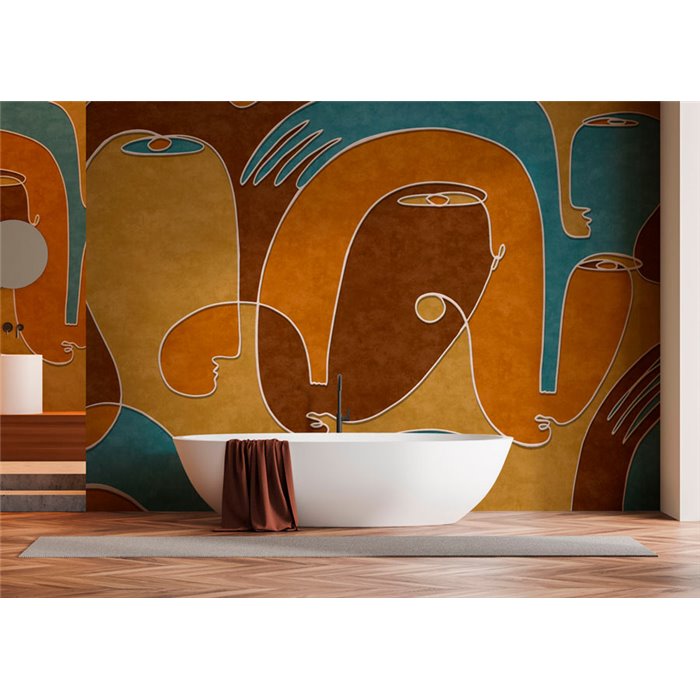 Affreschi & Affreschi|Mural personalizado moderno composición cubista|Murales de Pared