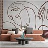 Affreschi & Affreschi|Wall mural custom minimalist abstract faces|Wallmurals