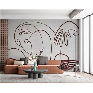 Papeldecor|Wandbild weiß 3D-Effekt|Wandbild 2