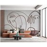 Affreschi & Affreschi|Wall mural custom minimalist abstract faces|Wallmurals