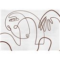 Affreschi & Affreschi|Papier peint panoramique personnalisé minimaliste visages abstraits|Panoramiques