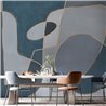 Affreschi & Affreschi|Wall mural custom geometric composition blue and grey|Wallmurals