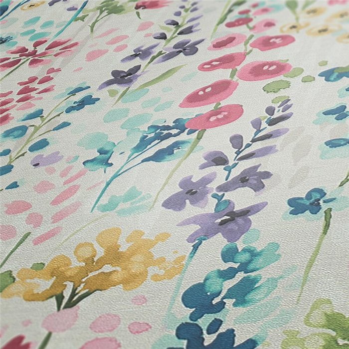 Papeldecor|Tapete Blumen Aquarell multicolor|Blumen