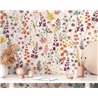 Papeldecor|Tapete Blumen Aquarell Beige und Orange|Blumen