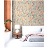 Papeldecor|Papier peint fleurs sauvages aquarelle gris|Floral
