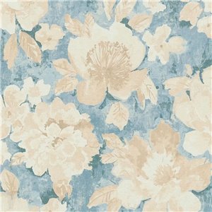 Rasch|Papel pintado floral briznas acuarela violeta|Papel Pintado